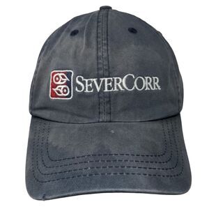 SeverCorr Strapback Hat Blue OSFM Adjustable Embroidered 6 Panel Cotton